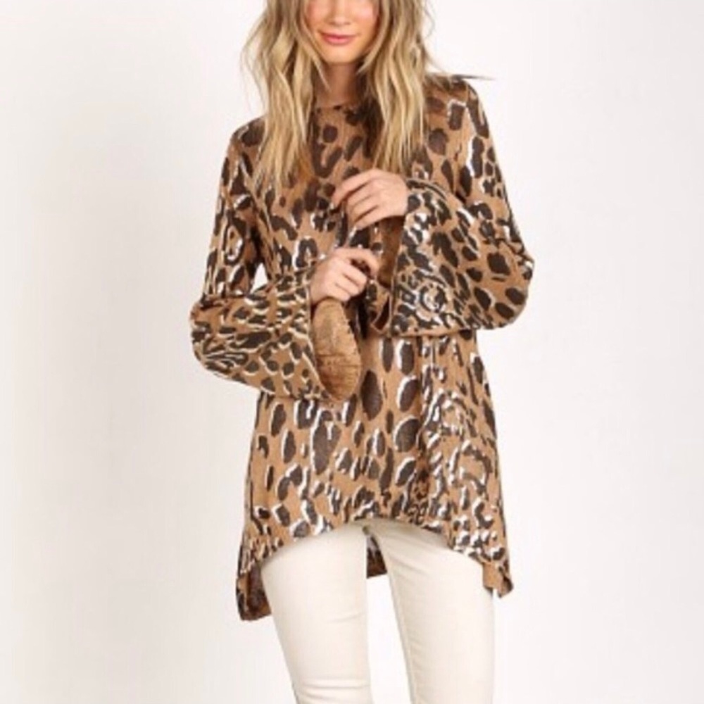 Show Me Your MuMu Brown Leopard Print Sweater